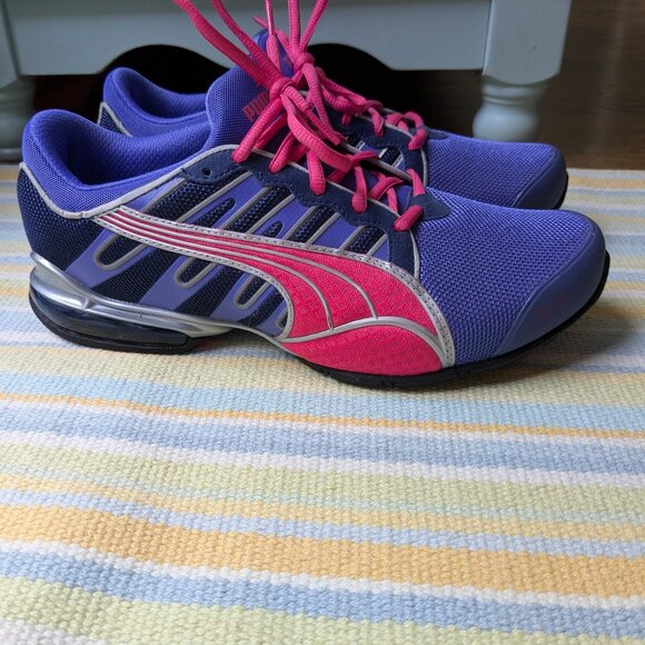 ⭐ PUMA Voltaic-3 Purple and pink eco ortholite 10 Cell running shoes size 9 - Picture 1 of 9